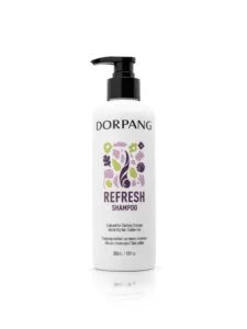 Dorpang Refresh Shampoo bottle, natural hair care product for cleansing and scalp care.